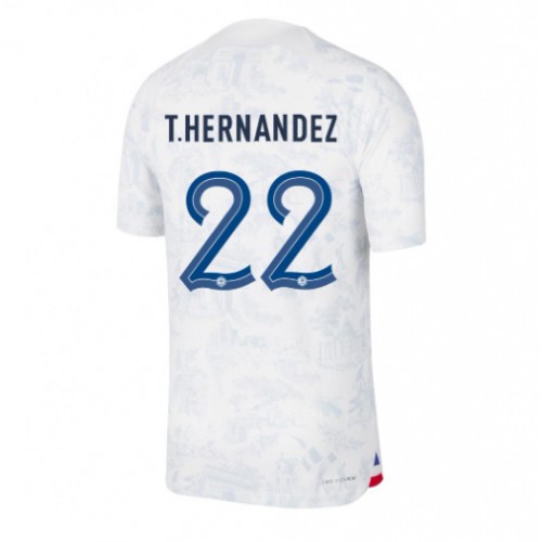 Fotballdrakt Herre Frankrike Theo Hernandez #22 Bortedrakt VM 2022 Kortermet